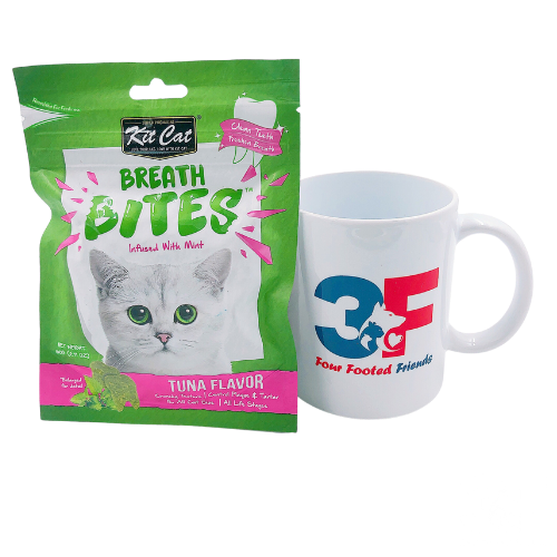 Bánh thưởng cho mèo KitCat Breath Bites - CÁ NGỪ - 60g: HỒNG